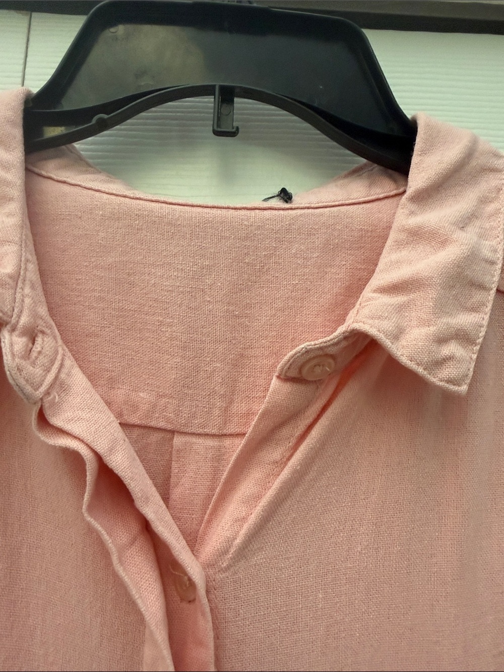 Light Pink Button-Front Tunic - Picture 2 of 9